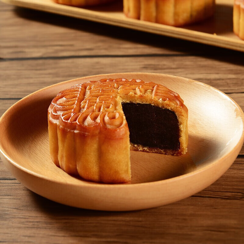 富锦祥和月饼600g礼盒传统广式月饼红豆蓉提拉米苏(红色盒344)