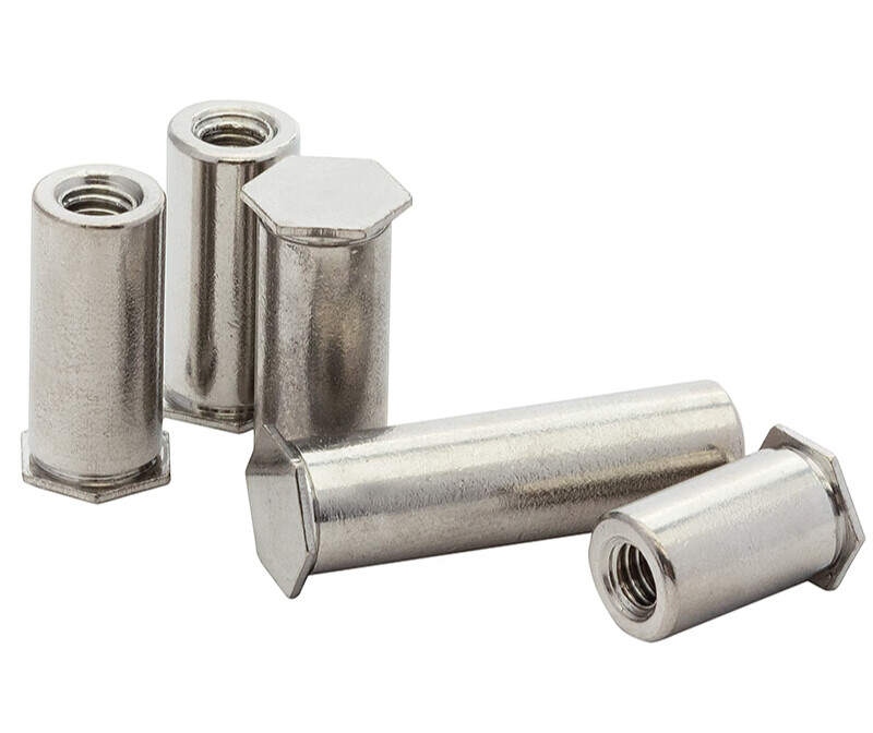 定制304不锈钢盲孔压铆螺柱压板螺柱压铆螺丝柱压铆螺母柱bsos3.