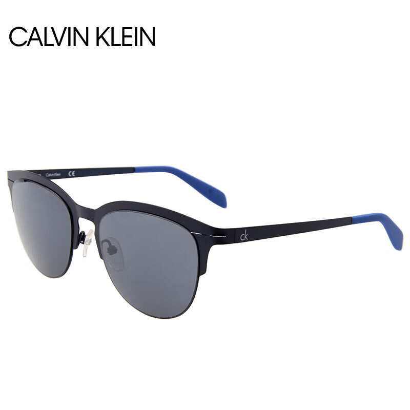 Calvin Klein 太阳镜男金属半框复古简约超轻女防紫外线遮阳墨镜 CK2140S 438