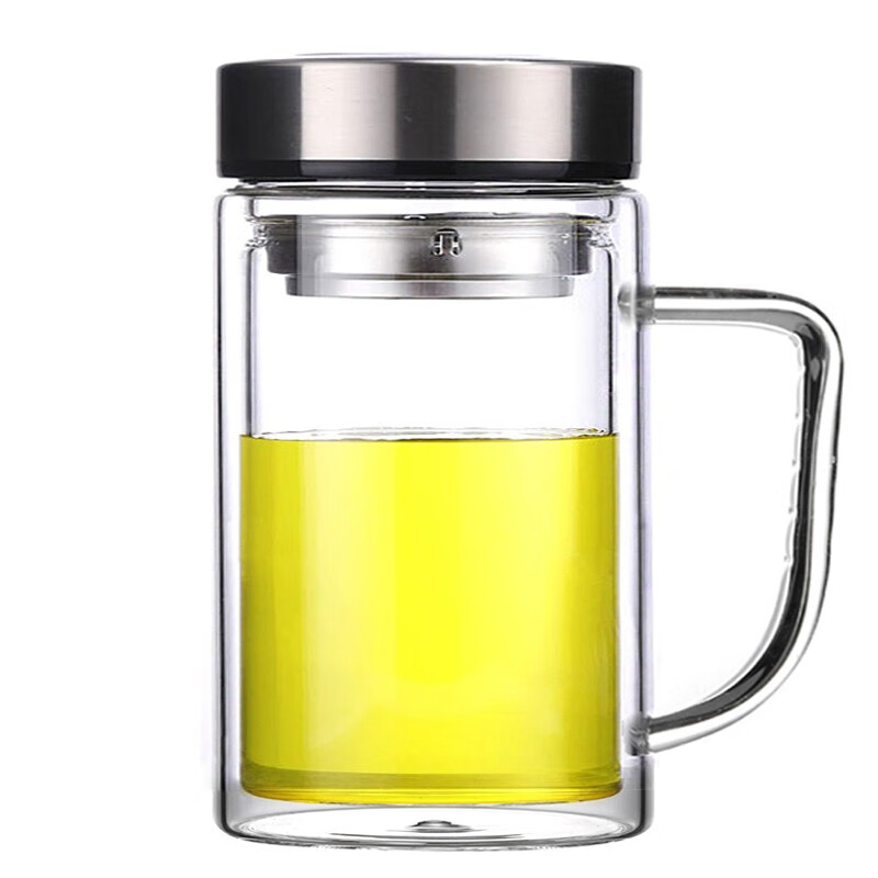 过滤泡茶旅行杯子带保温杯套男女士学生水杯定制 380ml带手柄普通底