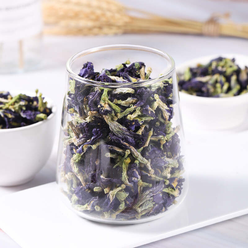 虎钢馋蝶豆花花茶干蝶豆花干花碟豆花食用蓝蝴蝶花茶