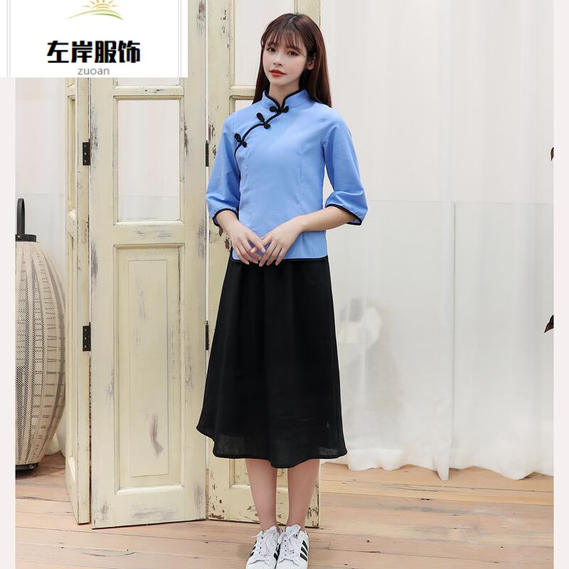 民国学生装女五四青年装民国风女装中山装男班服舞台合唱表演服装