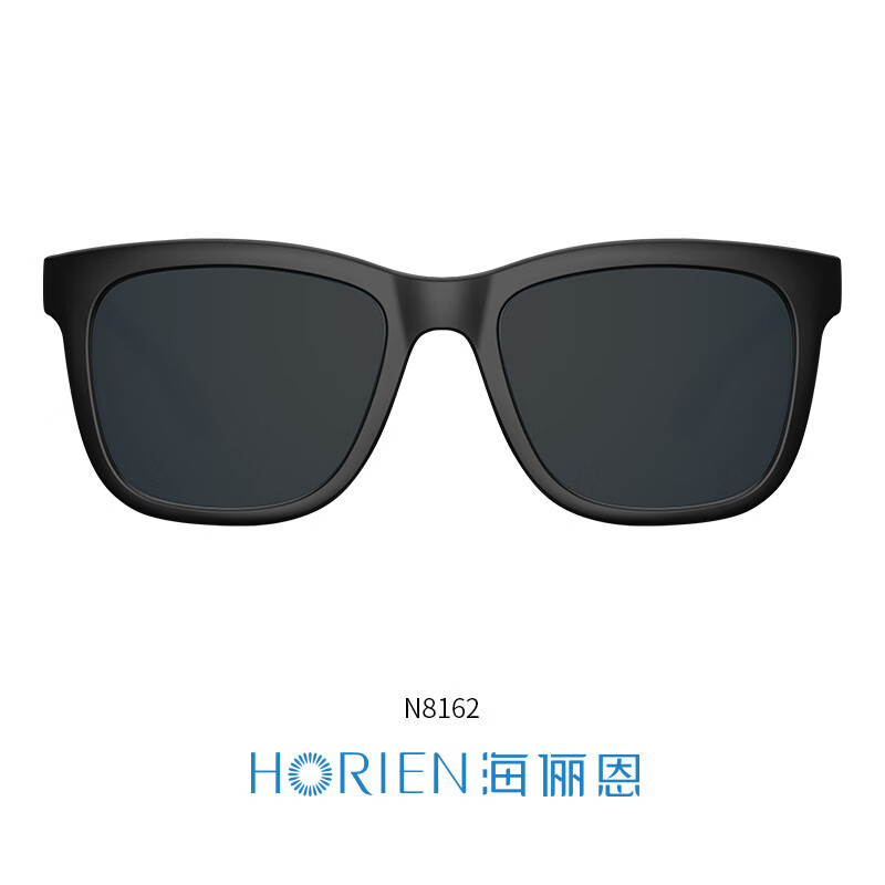 海俪恩(HORIEN)【时代少年团同款】男女墨镜素颜防晒神器太阳眼镜N8109 N8162N06P-全框哑黑