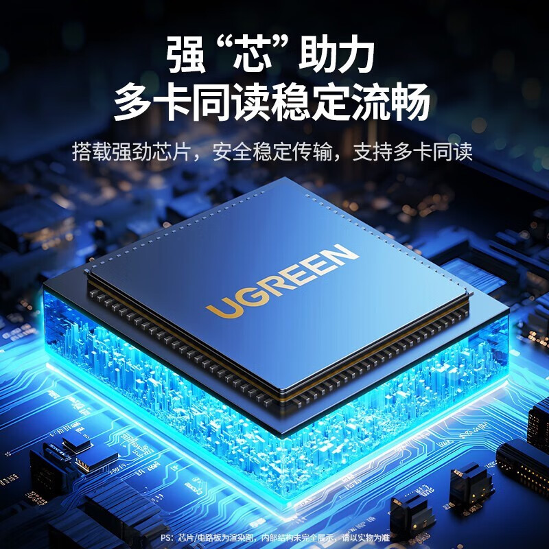 绿联多合一读卡器USB3.2高速支持CFA/B/SD/TF/CF型相机行车记录仪监控内存卡手机存储卡 USB/T-C 3.2cfa/b/sd/tf多合一
