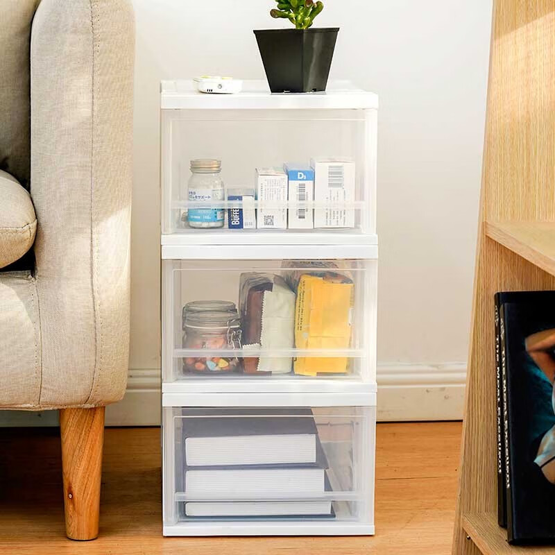 爱丽思iris抽屉式可叠加收纳柜衣物收纳箱毛巾收纳盒透明整理箱