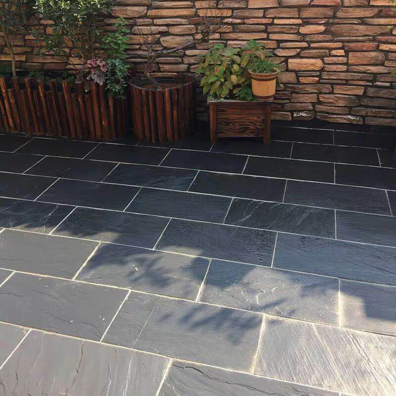 定制 青石板文化石材庭院子防滑户外防冻背景墙室外铺路花园林别墅