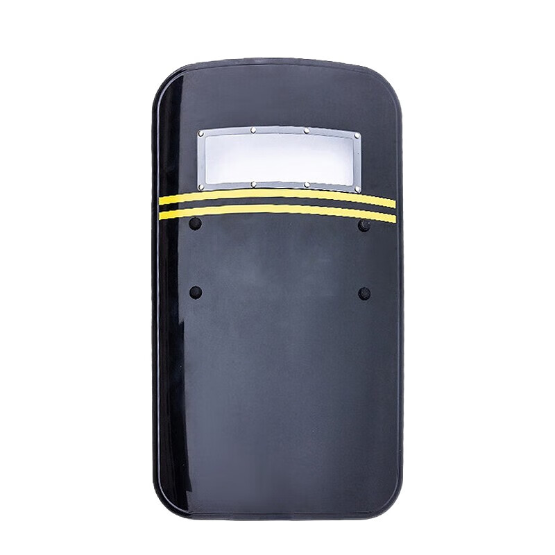 军云 防暴盾牌长方形pc透明手持防护防暴盾牌安保器材 黑色