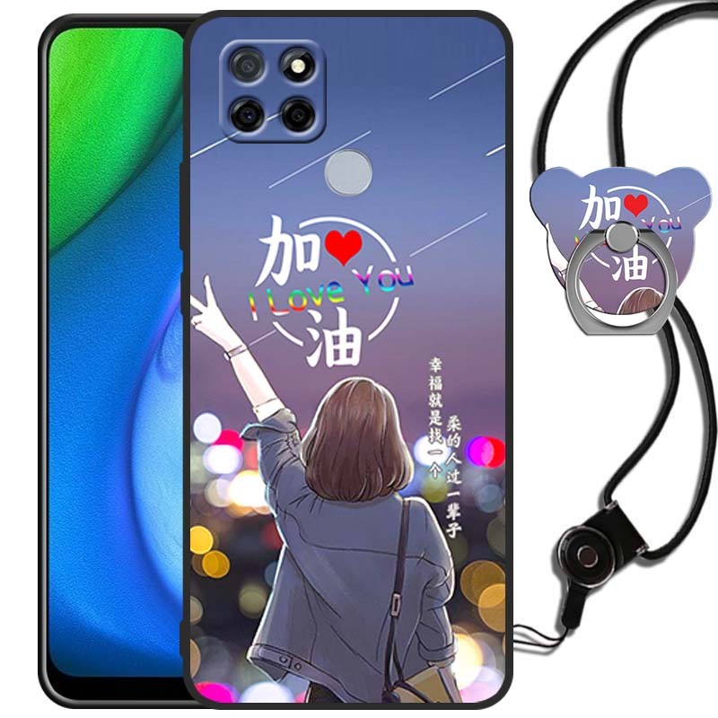 鑫唯乐 OPPORealmeV3手机壳硅胶软壳realme v3保护套潮牌男时尚女RMX2200超薄 此生加油 关注店铺 配挂绳指环 真我V3