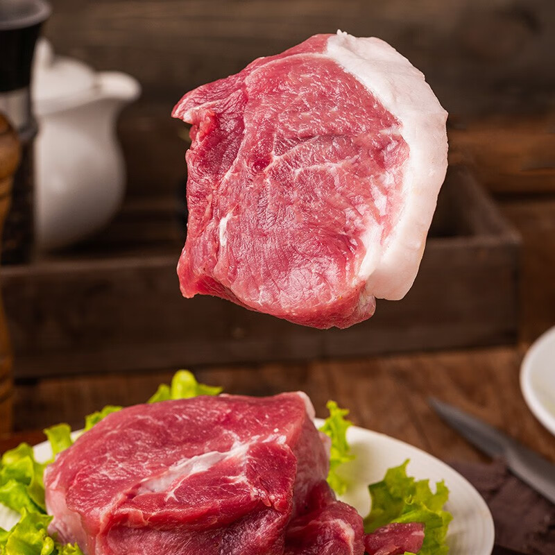 龙大肉食 去皮猪后腿肉500g 出口日本级 猪腿肉后臀尖猪肉 猪肉生鲜