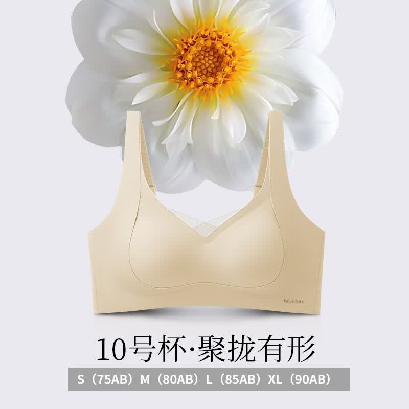 润微小提拉内衣女小胸聚拢显大防下垂收副乳无痕无钢圈文胸 舒适微聚款-奶肤色 S (适合75AB)