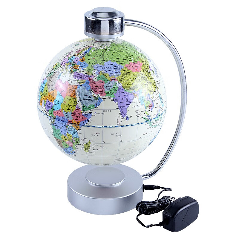 仪8寸地球直径20厘米悬浮地球发光自转探究电磁实验现象演示器材创意