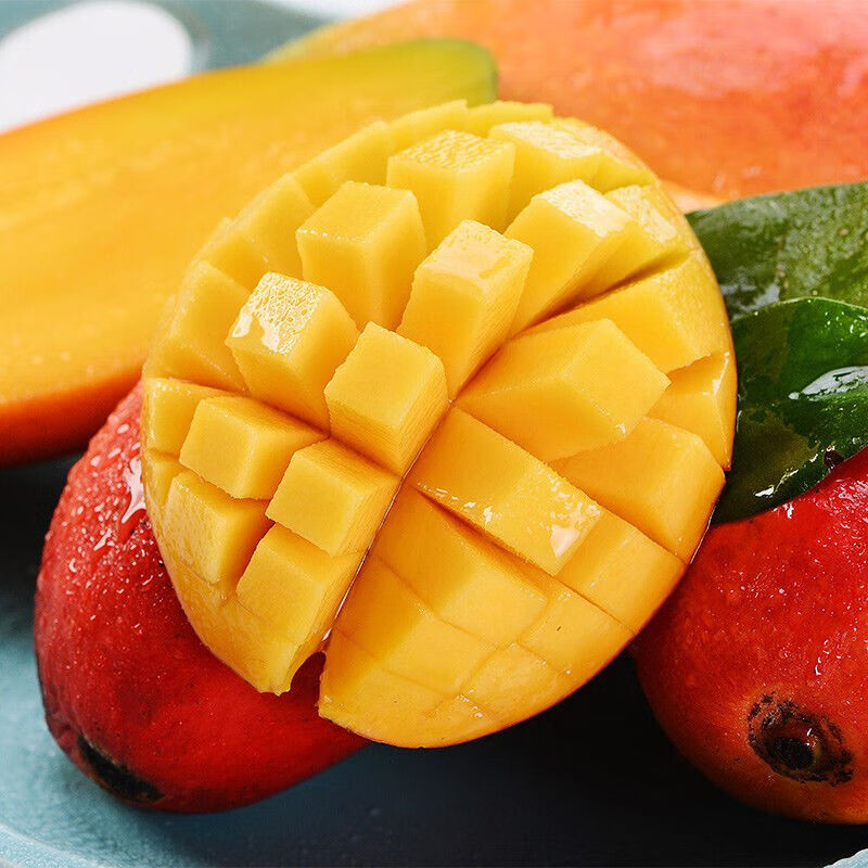 鲸咚亿农海南三亚贵妃芒果 新鲜水果芒果礼盒热带水果红金龙 带箱9.5-10斤大果【150-200克】净重9斤