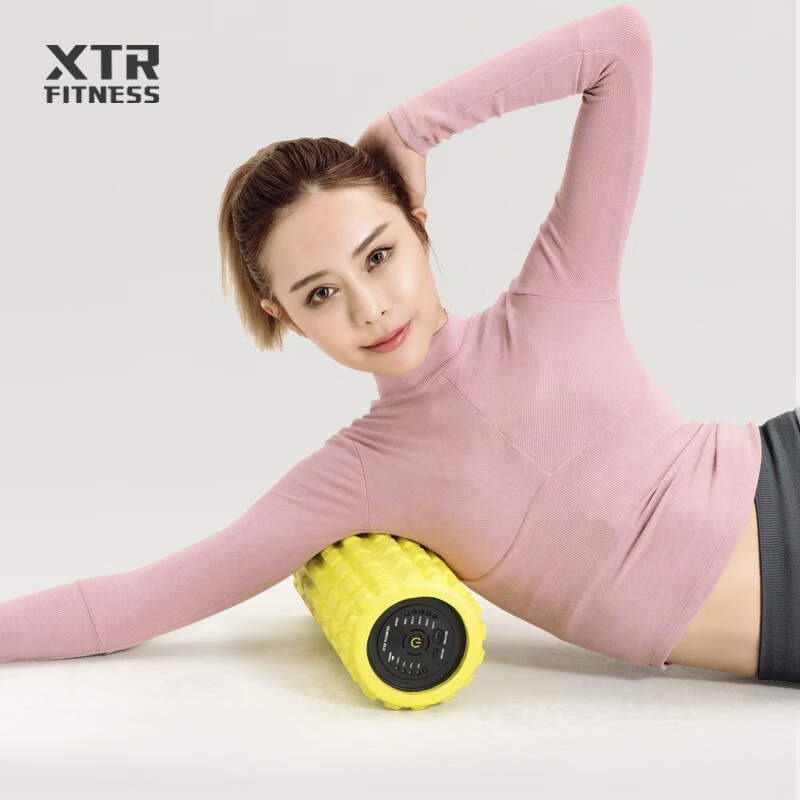 xtr fitness电动泡沫轴滚轴健身瑜伽柱按摩筋膜滚腿狼牙棒肌肉放松器