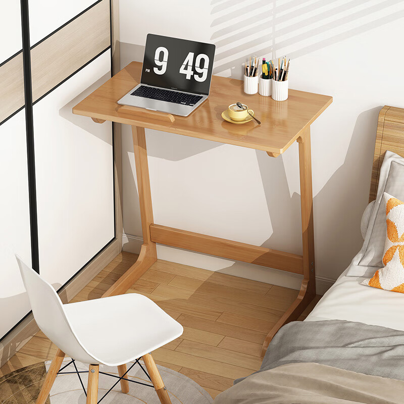 桌子写字桌椅套装学生做作业课桌宿舍书桌家用 原色翻盖面电脑桌长60