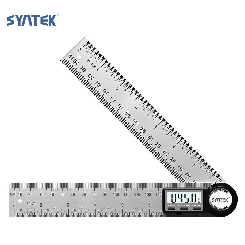 SYNTEK 数显角度尺万用能角尺量角器木工高精度90度测量仪两用经济款