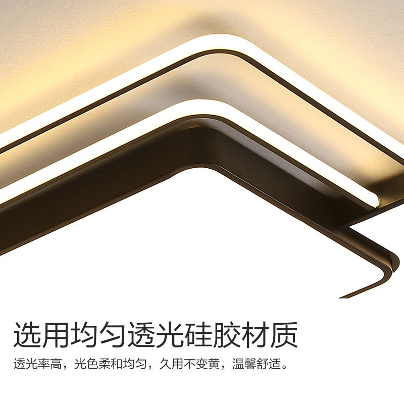 TCL灯饰照明 LED客厅吸顶灯 北欧大厅灯 后现代简约灯具 摩登110*2W遥控调光调色 长方形1100*700mm