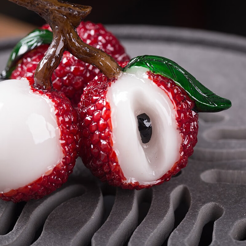 闵芯瓷艺 荔枝变色茶宠摆件精品大吉大利可养茶玩茶道创意个性送礼品