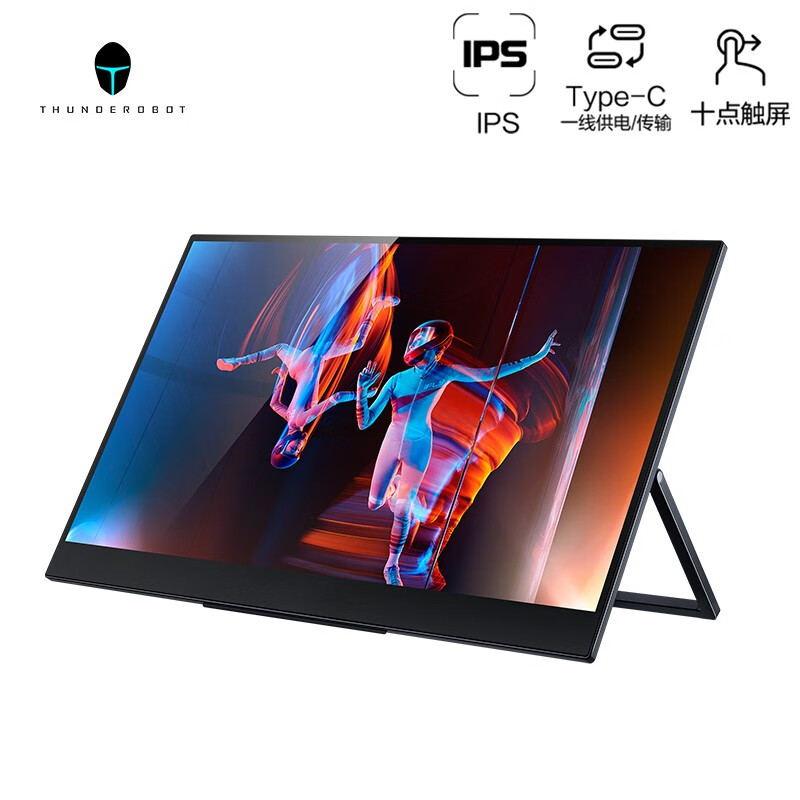 雷神 15.6英寸IPS 高清纤薄窄边框触控便携显示器 switch手机ps4扩展 低蓝光不闪屏 Type-C（F15H60PT-E）