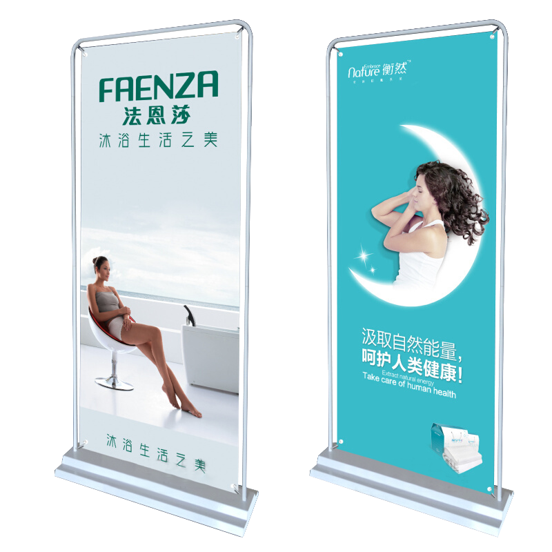 非洲鹰奶茶门店kt板广告牌展示牌展架立式落地式户外招聘海报铁质海报架宣传展板支架子立 特价手提组装款60*90
