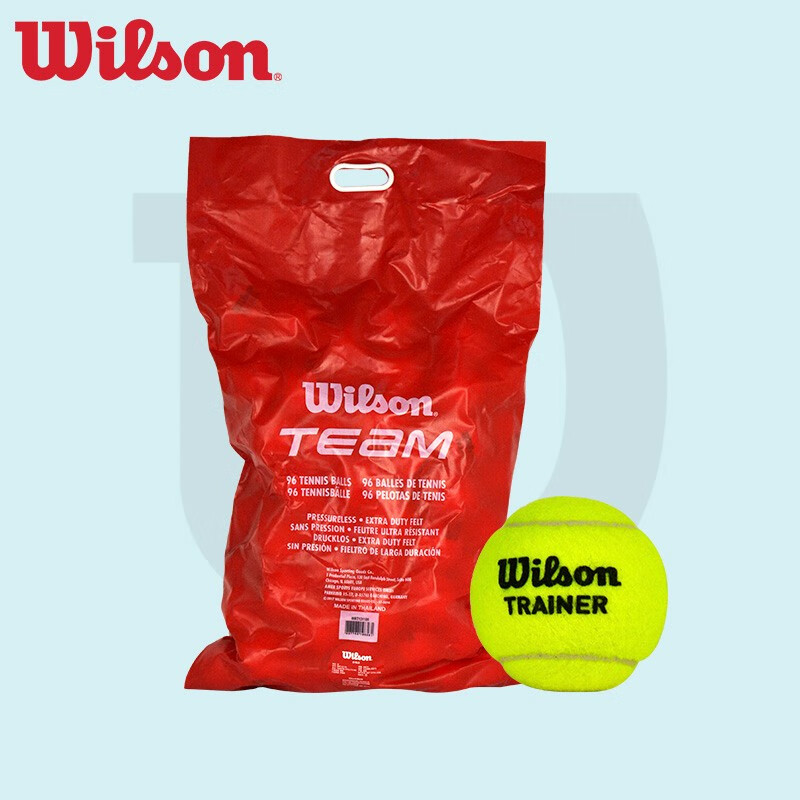威尔胜（Wilson） 网球无压袋装桶装13600 131200 131100训练球发球机通用 131100-96个袋装-带球袋