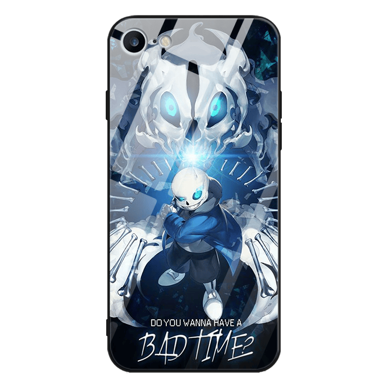 酷姿iphone7 8plus 苹果13pro Iphone6s 6plus Se手机壳动漫二次元undertale传说之下波动狗骷硅胶磨砂软壳 防摔 下单留言型号和图案编号 虎窝购