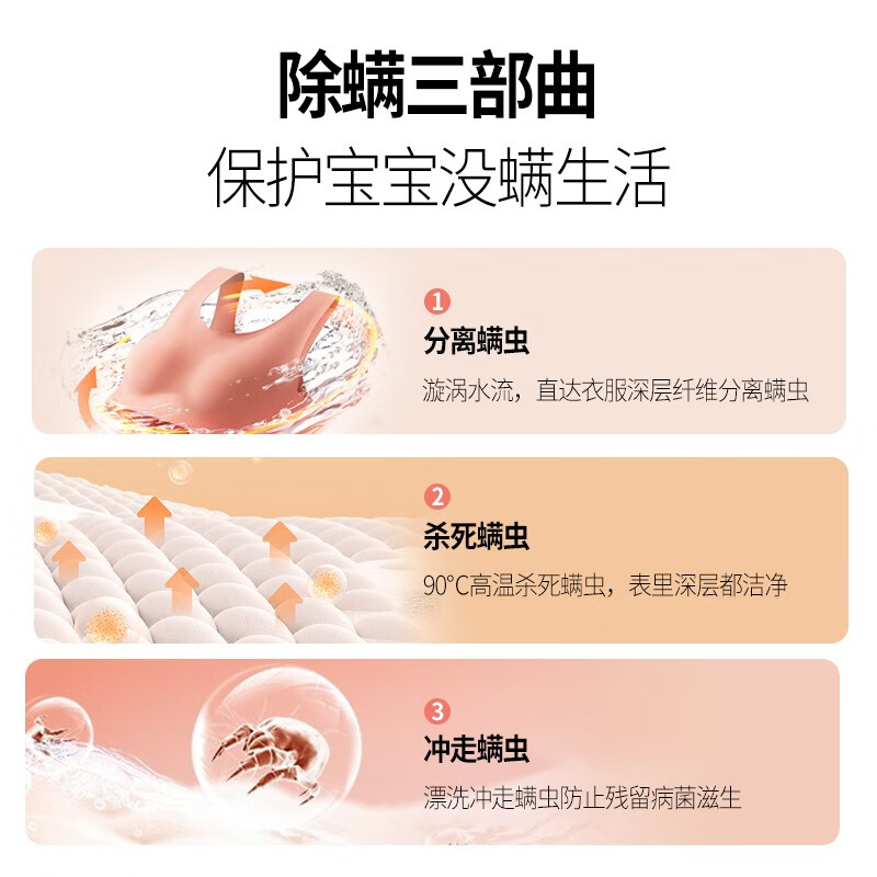 荣事达 Royalstar 3公斤全自动波轮洗衣机高温煮洗婴儿宝宝健康洗小型迷你 3公斤 ERVP19116W