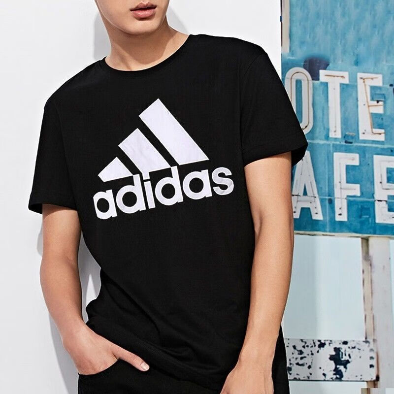 【春季新品】Adidas阿迪达斯男装运动休闲透气圆领短袖T恤 CD4863尺码偏小 黑色 M