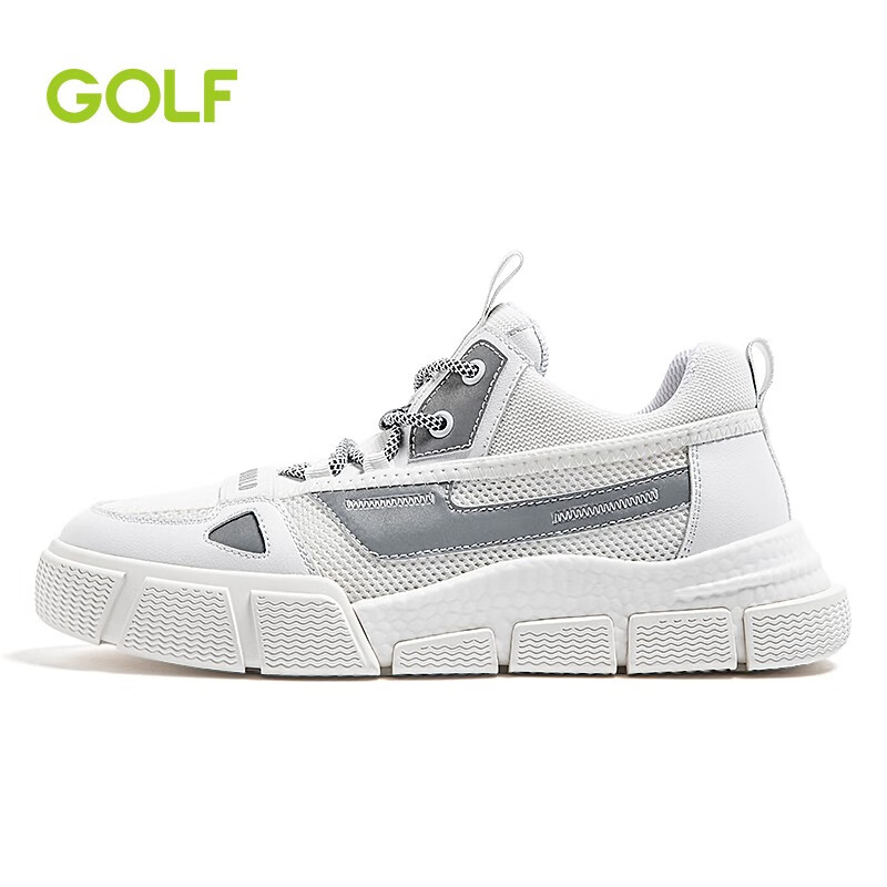 GOLF/高尔夫休闲鞋男鞋轻质韩版潮流鞋子男 白色 39(正常皮鞋码/比运动鞋偏大一码 )