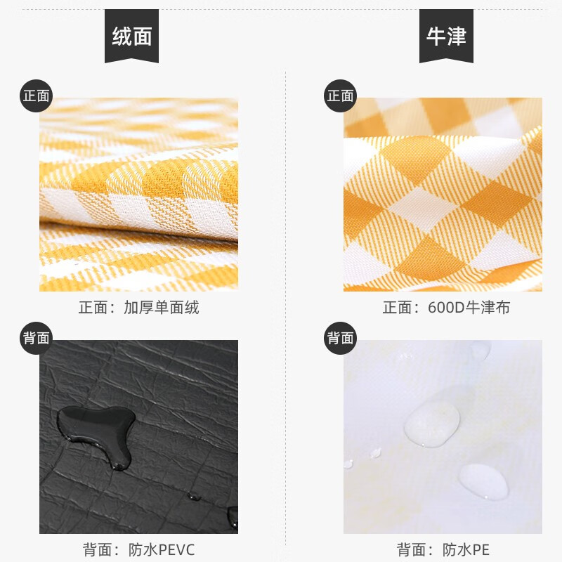 凡卡印象 野餐垫防水加厚户外垫子便捷野餐布防潮垫野外地垫草坪垫野营毯 【清新花朵2.8米】六角形野餐垫