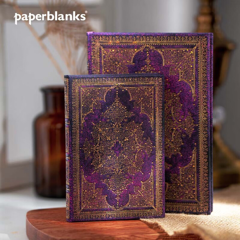 paperblanks佩兰克笔记本冬至之星系列小记事本日记本手账手帐本学习大学生复古文艺文具礼物闪钻 【硬壳绑带款】闪钻/大本/空白