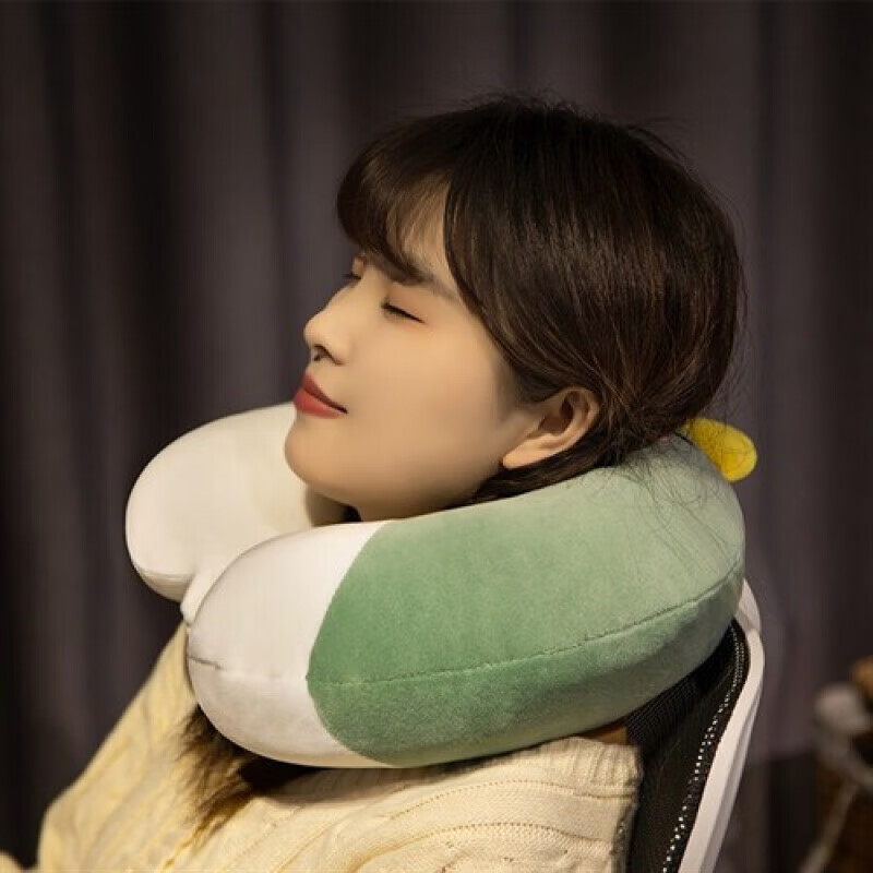 物枕居u型記憶枕棉頸椎護頸枕可愛抱旅行脖枕飛機神器護脖子靠枕u 鯊魚U型枕
