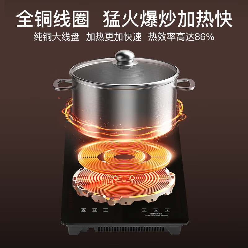 欢呼好太太气电两用灶嵌入式家用电磁炉燃气灶电火灶一气一电二合一体电气两用双灶煤气灶 【左电右气】凹面3500W铜发热盘+增压直喷铜盖 管道天然气