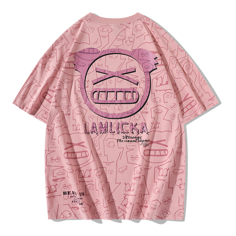 天龙致尊denon supreme短袖t恤男女潮牌2021夏季oversize宽松大码小