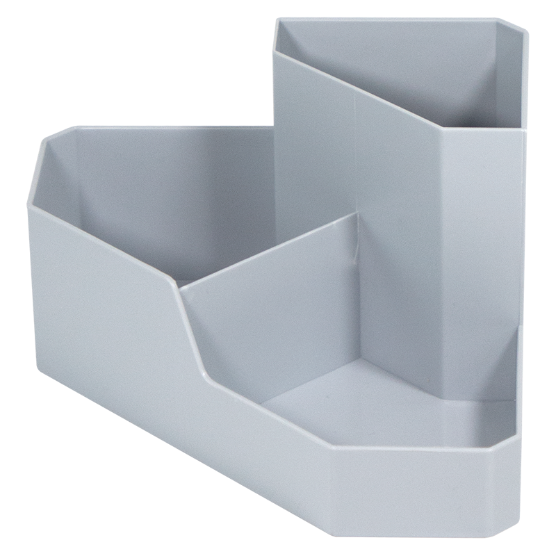 金得利4格筆筒收納盒多功能高顏值兒童小學(xué)生文具辦公桌面收納宿舍辦公用品筆桶分類(lèi)儲(chǔ)物盒子藍(lán)灰色SN134