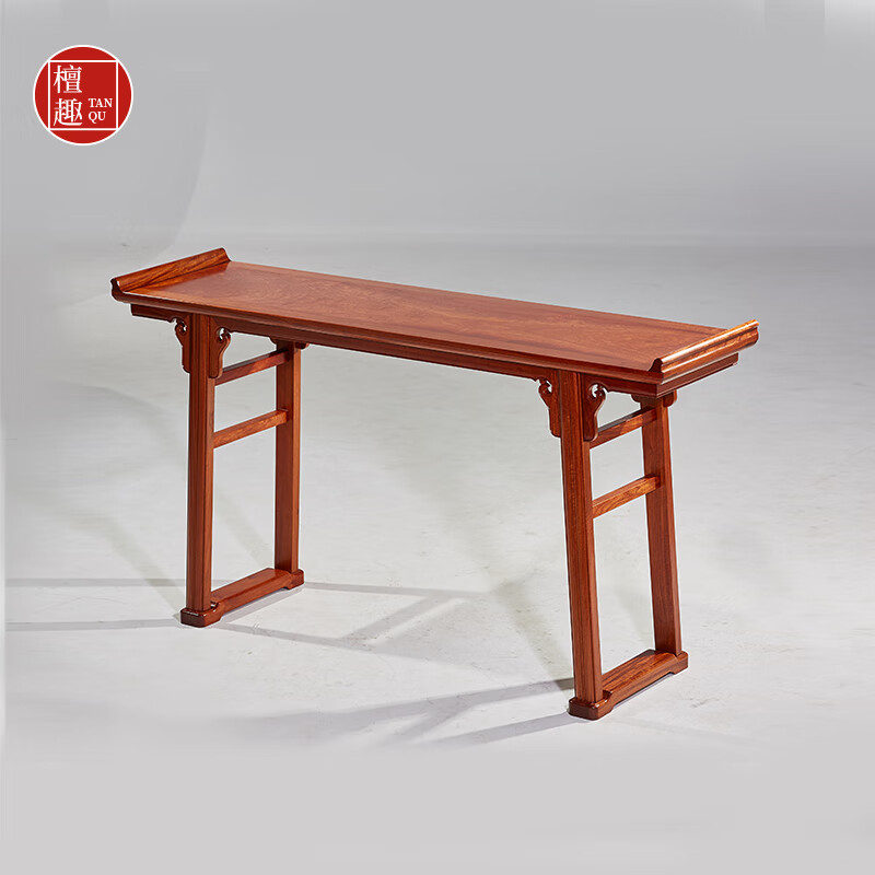 檀趣(tanqu)条案如意云纹翘头案玄关小条桌禅意香案明清古典端景台条