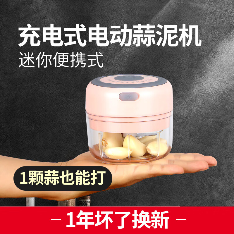 鸿迪 电动蒜泥器迷你蒜泥神器捣蒜器电动绞肉机 电动蒜蓉姜末蒜末搅碎