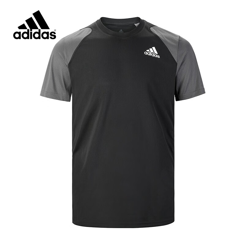 adidas阿迪达斯 运动服短袖T恤POLO衫2020新款男女休闲运动训练排汗网球羽毛球服 GL5453 男 黑 M