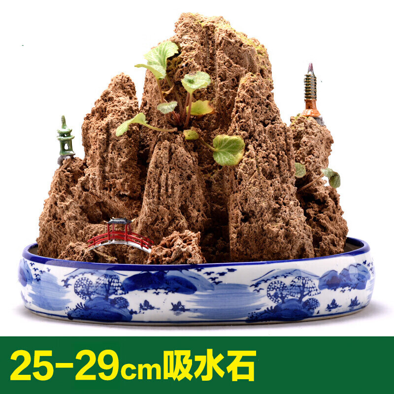 ins抖音同款25-29cm上水石 奇石 吸水石盆景假山原石观赏石微景观园艺