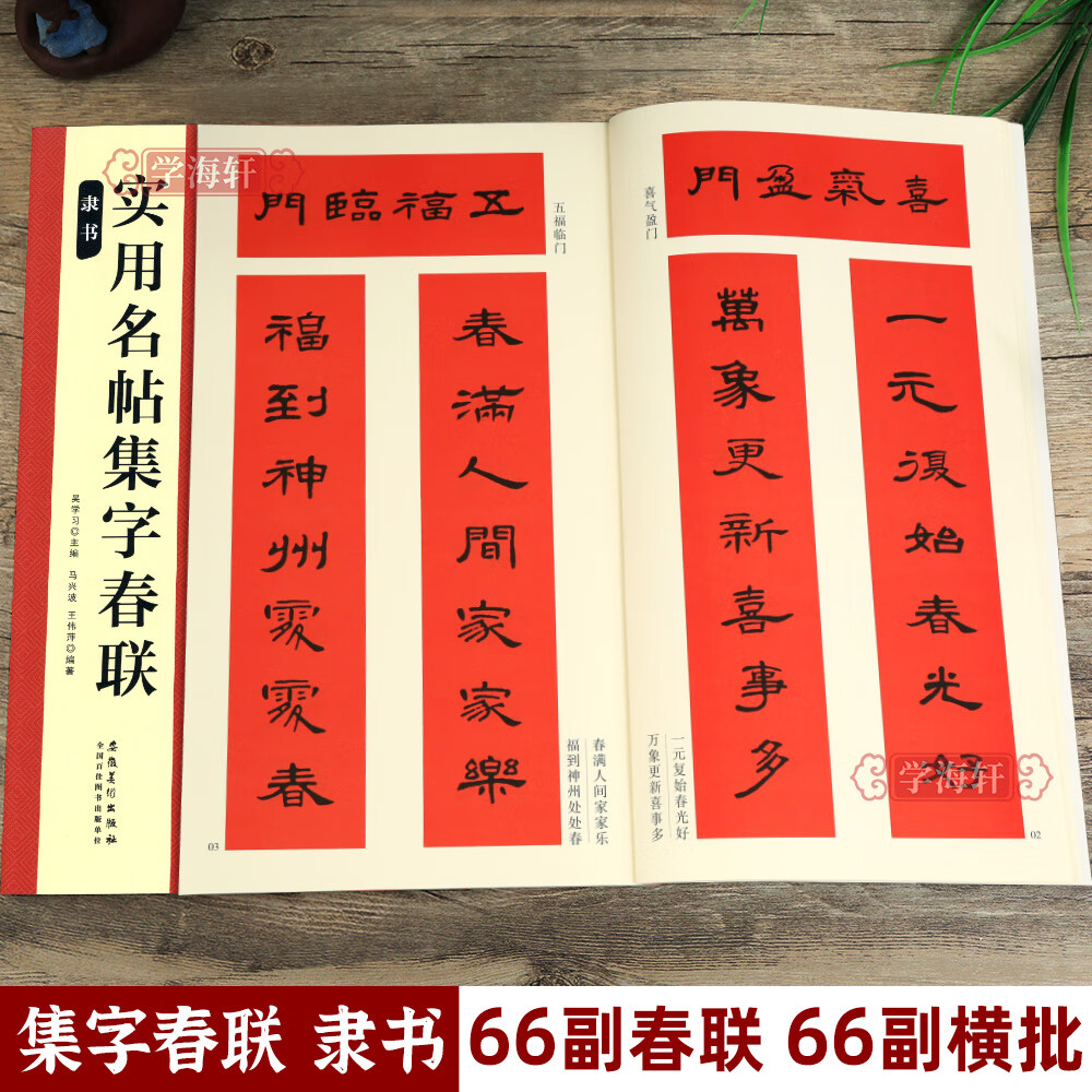 隶书毛笔字帖书法临摹古帖集字对联横批作品集鉴赏安徽美术出版社名师