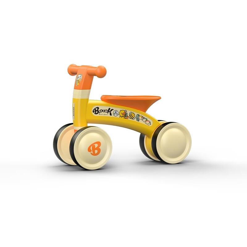 乐的乐的儿童学步车滑行车平衡车无脚踏宝宝滑步车适合身高80cm以下 1011黄色（适合80以下