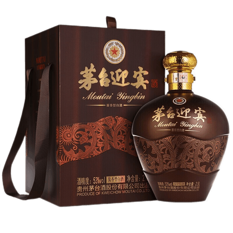 茅台迎宾酒 53度酱香型白酒 礼盒酒水 2.5l