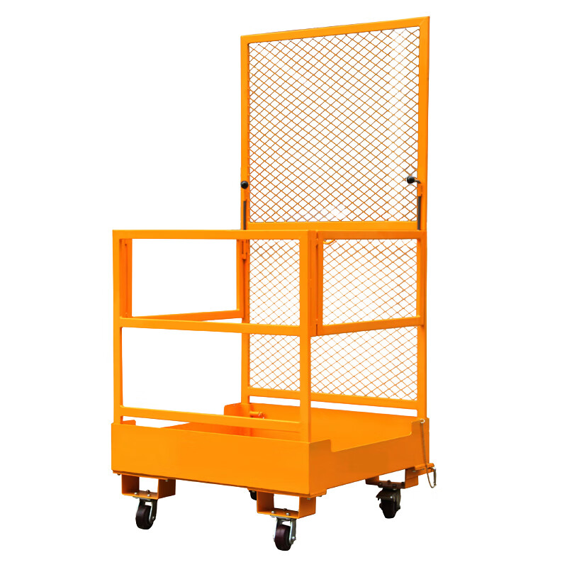 蚁揽月 叉车安全笼载人平台车可折叠仓库盘点保护 护栏高空作业平台