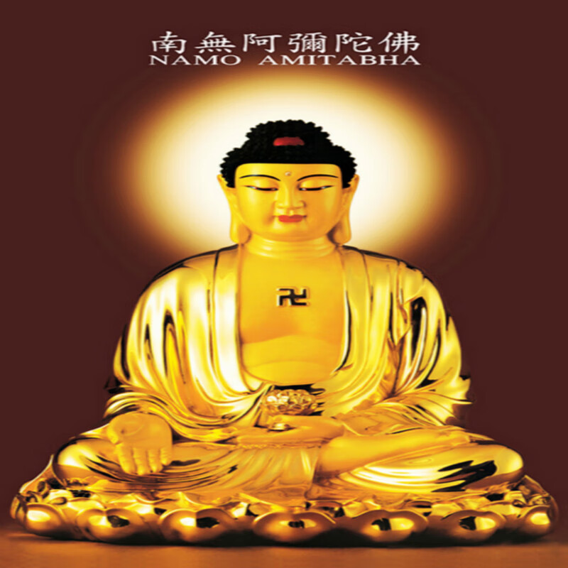 南无阿弥陀佛挂画佛像挂画琉璃金佛琉璃光佛画像定制 60x90高清相纸