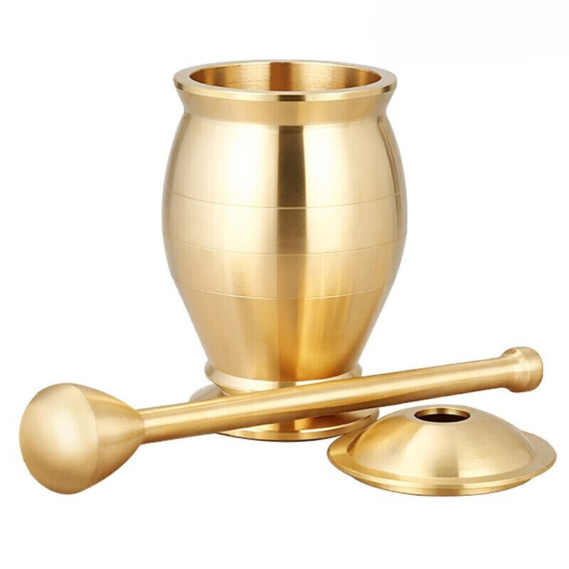 助鑫 医用捣药罐纯铜 捣碎器多功能捣药盅捣蒜器研磨器中药捣药罐中药