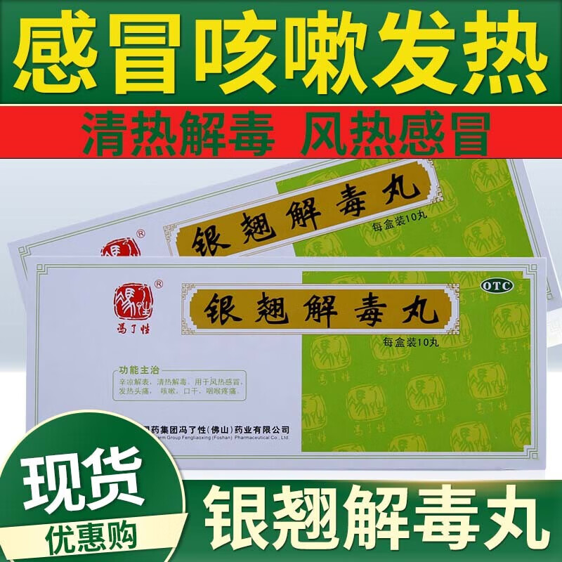 冯了性 银翘解毒丸9g*10丸 辛凉解表,清热解毒.