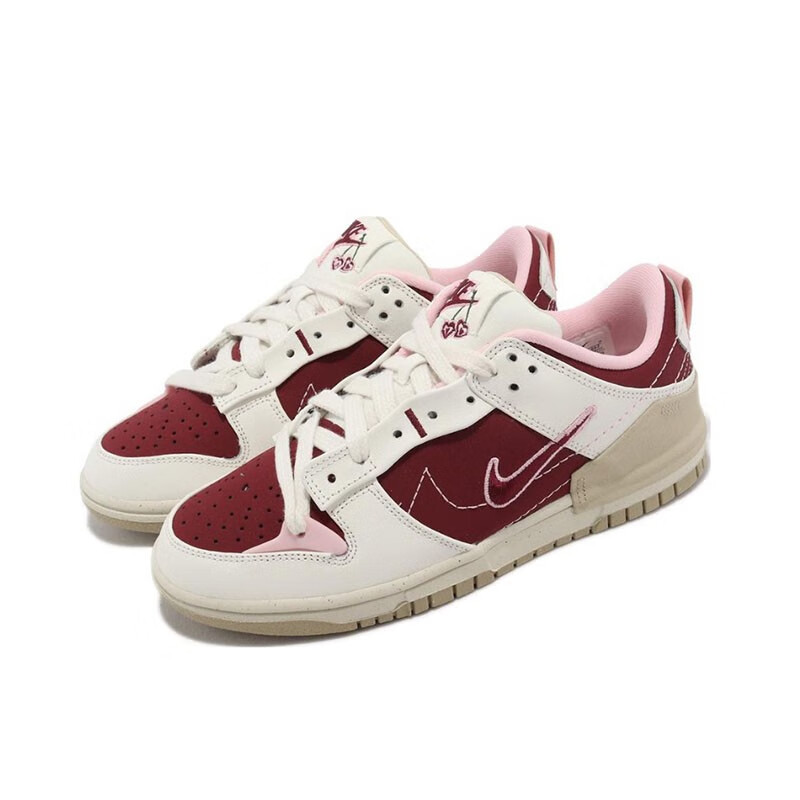 耐克(nike)dunk low 女子低帮休闲滑板鞋 ck6654 红白情人节fd4617