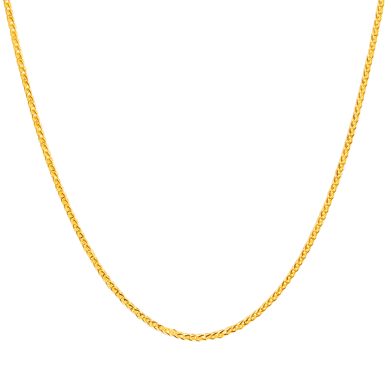 菜百首飾 黃金項(xiàng)鏈 5G工藝閃耀金 時(shí)尚簡(jiǎn)約細(xì)素鏈足金鎖骨鏈 定價(jià) YD 黃金項(xiàng)鏈 約2.11g 約40cm