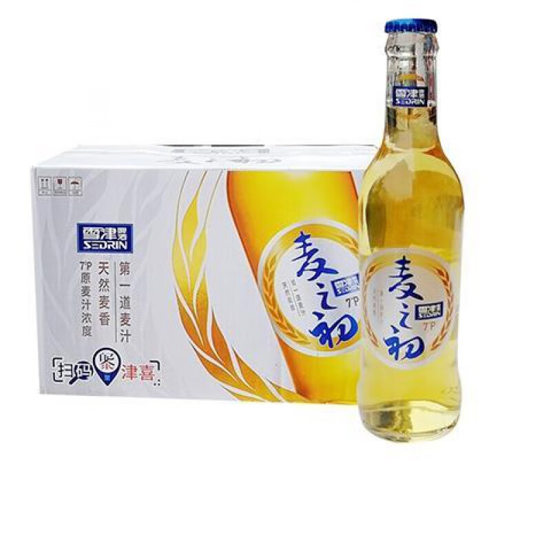 RITZ 雪津啤酒麦之初 英博雪津啤酒雪津麦之初 300ML*24瓶麦汁浓度7度 雪津麦之初300ML*24瓶