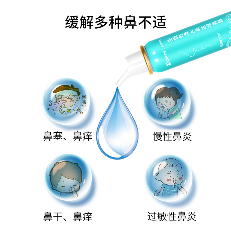 晶捷生理盐水80ml儿童海水洗鼻器生理性海盐水过敏性鼻炎喷剂用药 【主推款】鼻腔喷雾80ml*3瓶（有效期到8月）
