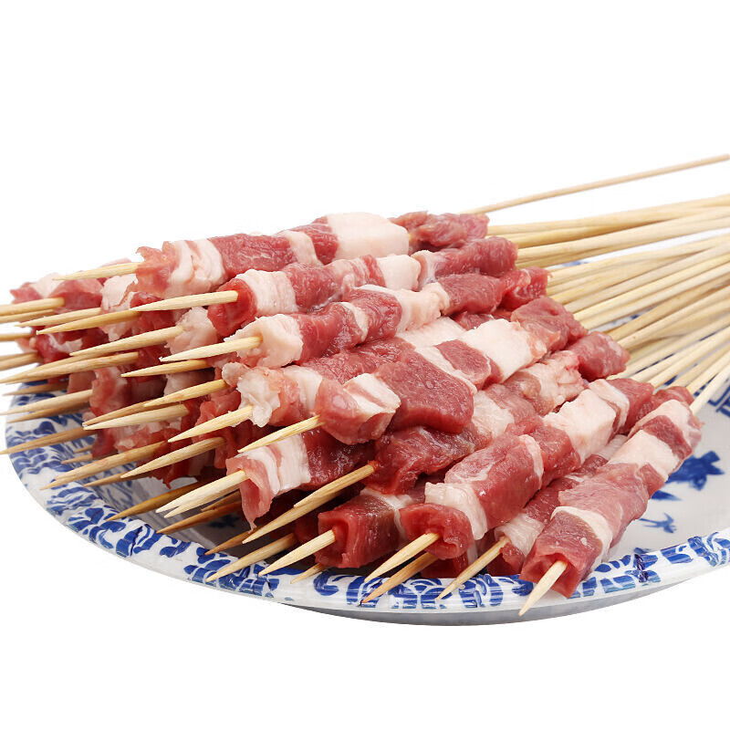 咏华春生鲜新鲜现穿羔羊羊肉串烧烤半成品羊肉串大串食材 50串羊肉串